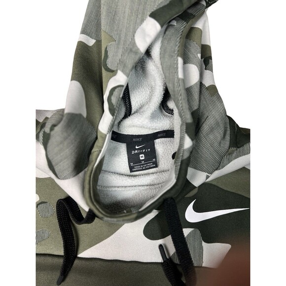 Nike Dri-FIT Hoodie Mens M Green Camo Fleece Pullover Comfy Warm Sports Hunting - Picture 5 of 9